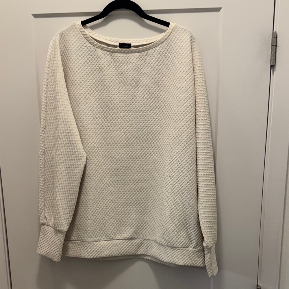 🆕Buckle Black Textured Cream Top. XL. NWOT!!💥💥